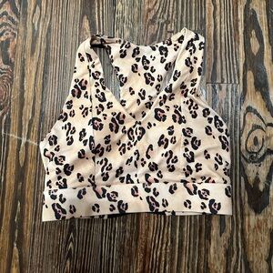 Fabletics Leopard Print Sports Bra